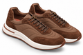 Loro Piana Mixed-Material Runner Sneakers – Chocolate Brown