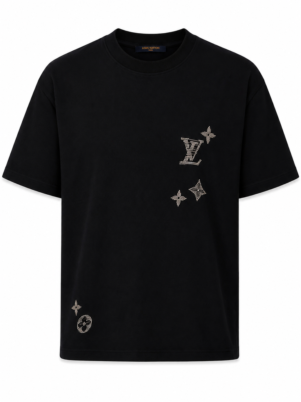 Louis Vuitton Crystal Monogram T-Shirt – Black