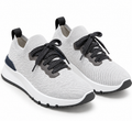 Brunello Cucinelli Knit Runner Sneakers – Light Grey & Charcoal