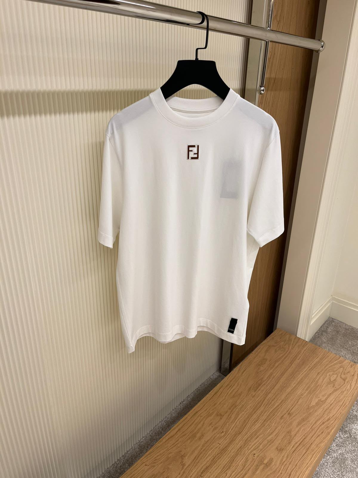Fendi FF Logo Crewneck T-Shirt – White