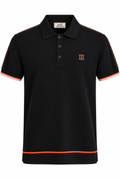 Hermès H Logo Trim Polo Shirt – Black