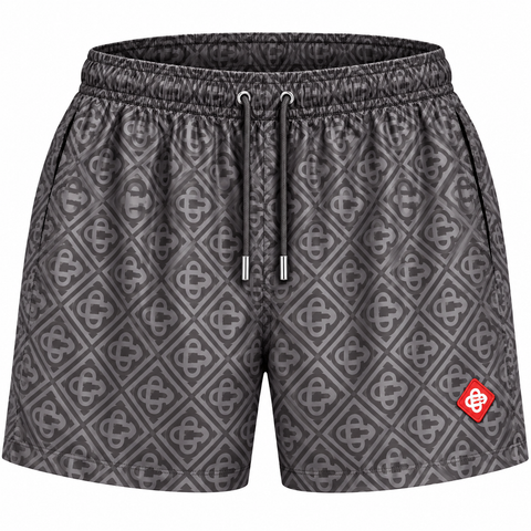 Casablanca Monogram Swim Shorts – Charcoal Grey