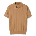 Loro Piana Vertical Rib Knit Polo – Camel