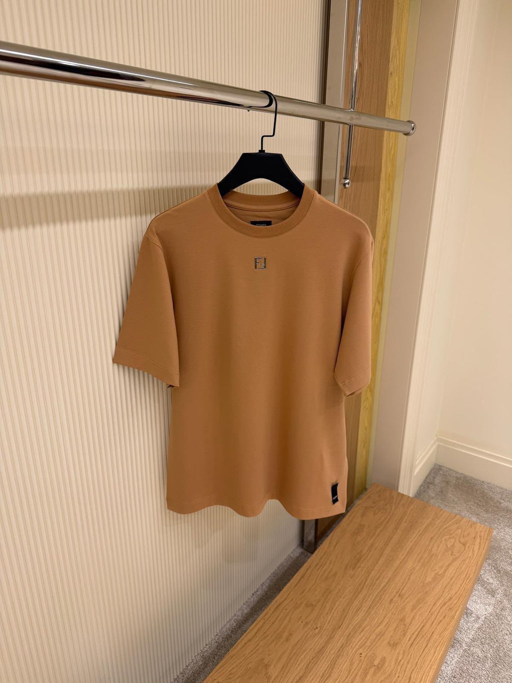 Fendi FF Logo T-Shirt – Camel