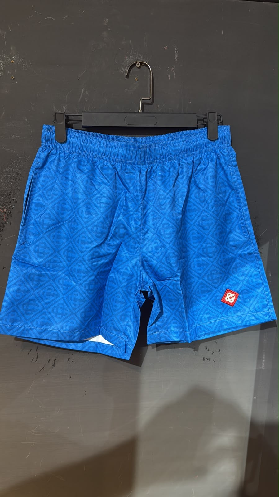 Casablanca Monogram Logo Patch Swim Shorts – Royal Blue
