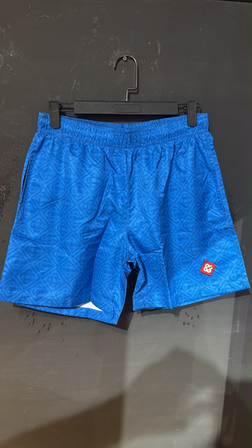 Casablanca Monogram Logo Patch Swim Shorts – Royal Blue