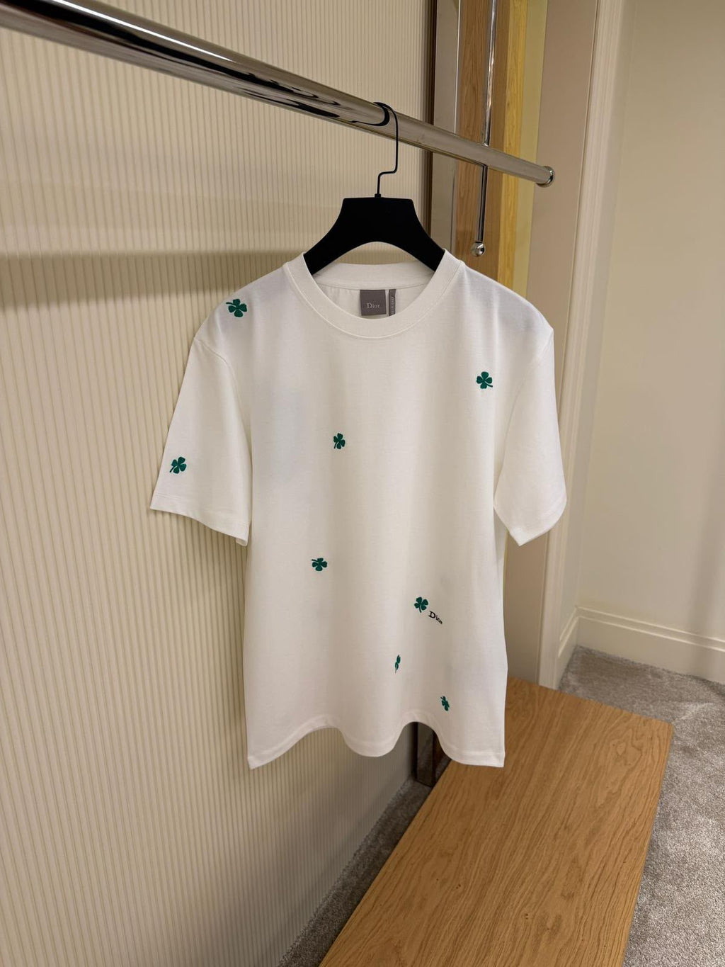 Dior Embroidered Clover T-Shirt – Off-White