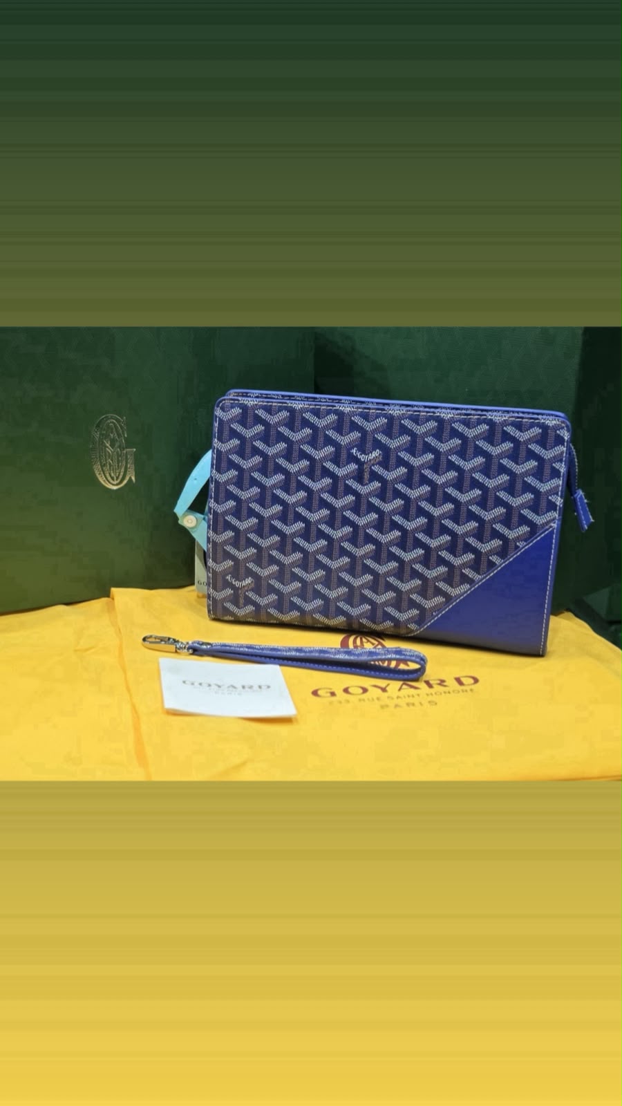 Goyard Senat MM Pouch – Navy Blue