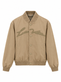 Louis Vuitton Beige Embroidered Bomber Jacket