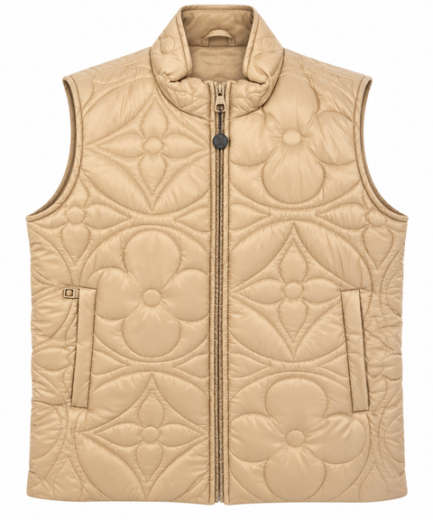 Louis Vuitton Monogram Quilted Puffer Vest – Beige
