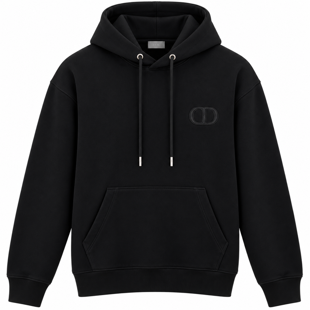 Dior CD Logo Hoodie – Black