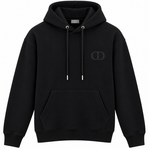 Dior CD Logo Hoodie – Black