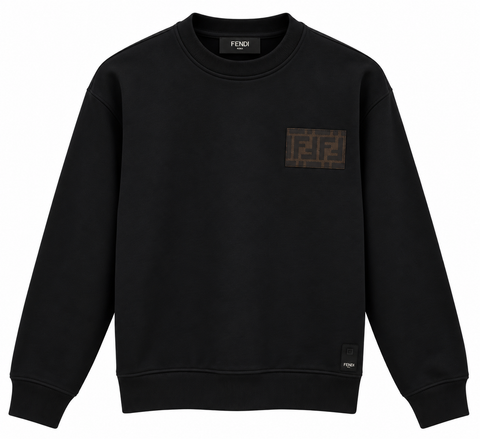 Fendi FF Logo Patch Sweatshirt – Black