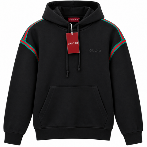 Gucci Web Stripe Pullover Hoodie – Black