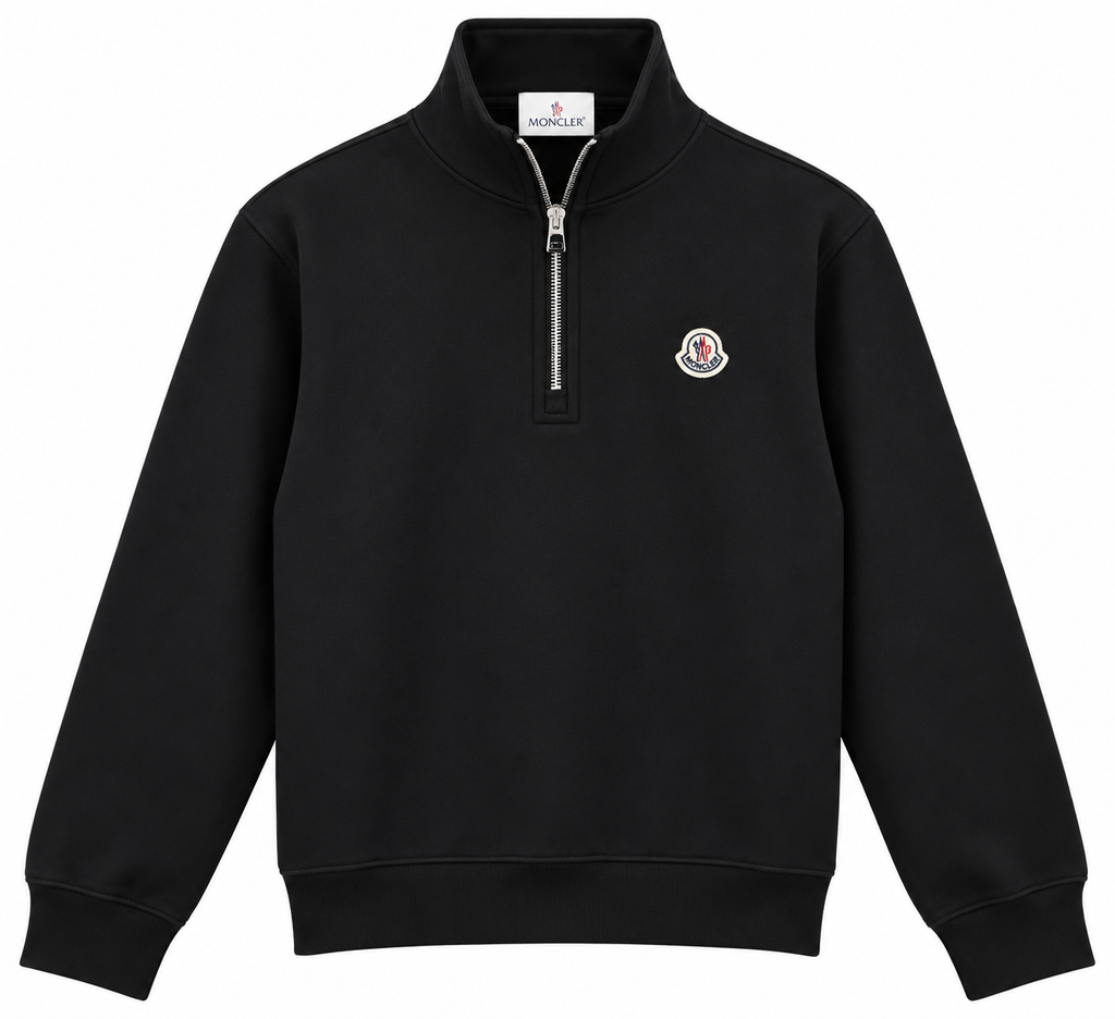 Moncler Half-Zip Sweatshirt – Black