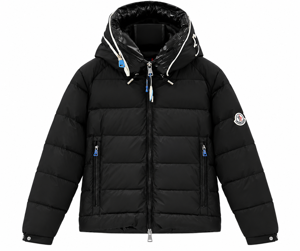Moncler Hooded Quilted Puffer Jacket – Black