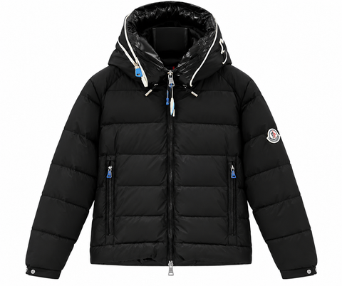 Moncler Hooded Quilted Puffer Jacket – Black