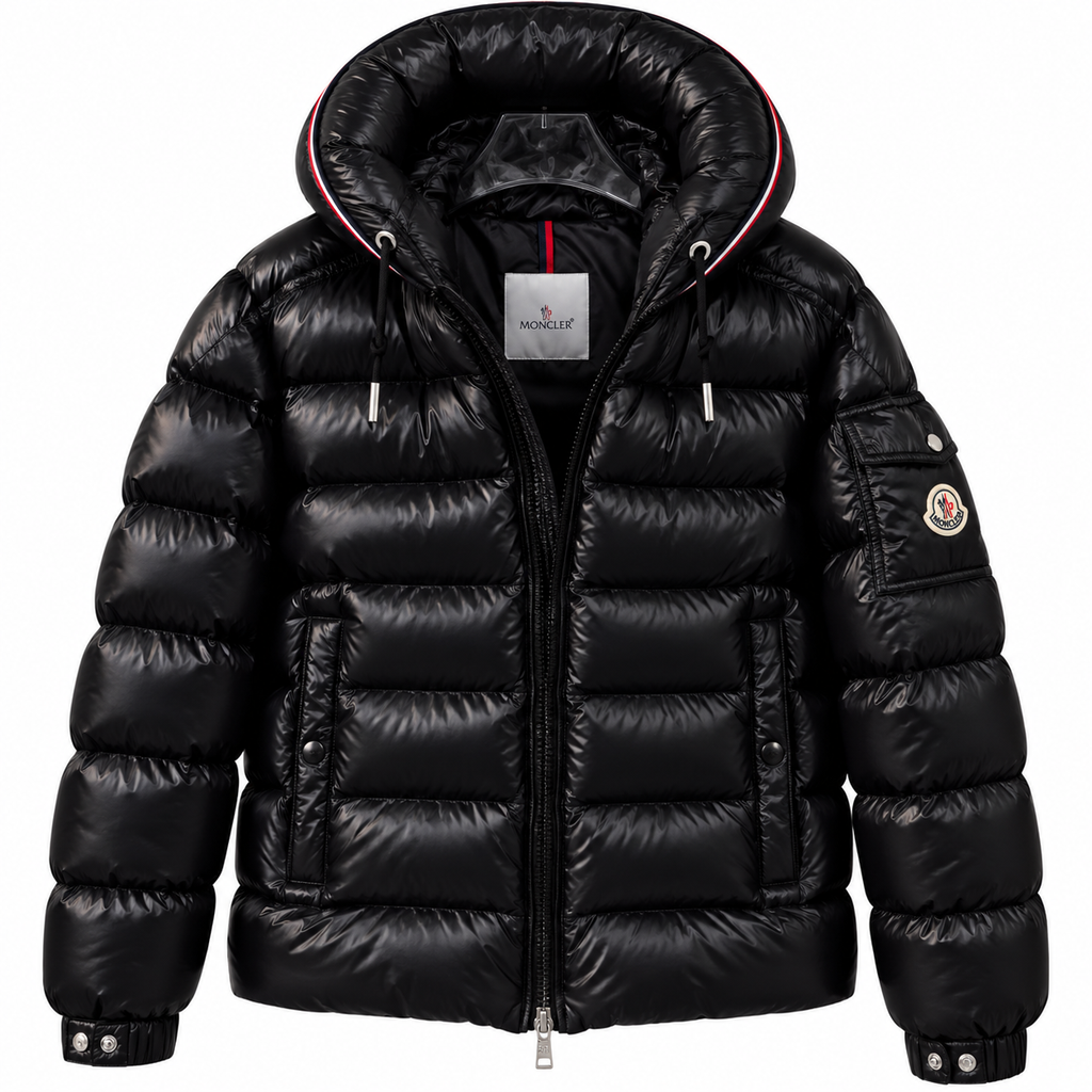 Moncler Hooded Puffer Jacket – Glossy Black