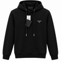 Prada Black Triangle Logo Hoodie