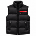Prada Logo Puffer Vest – Black