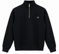 Prada Black Half-Zip Logo Sweatshirt