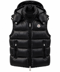 Moncler Hooded Puffer Vest – Glossy Black