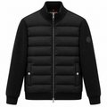 Moncler Quilted Knit Sleeve Jacket – Black