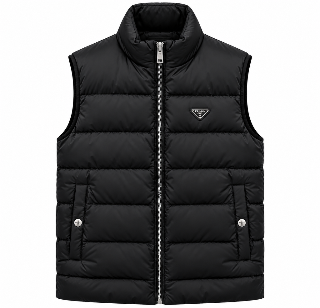 Prada Quilted Puffer Vest – Black