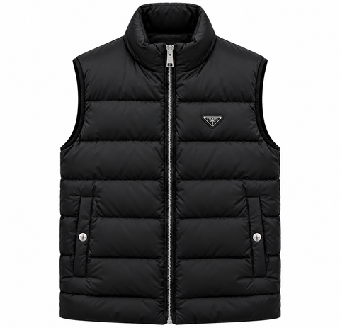 Prada Quilted Puffer Vest – Black