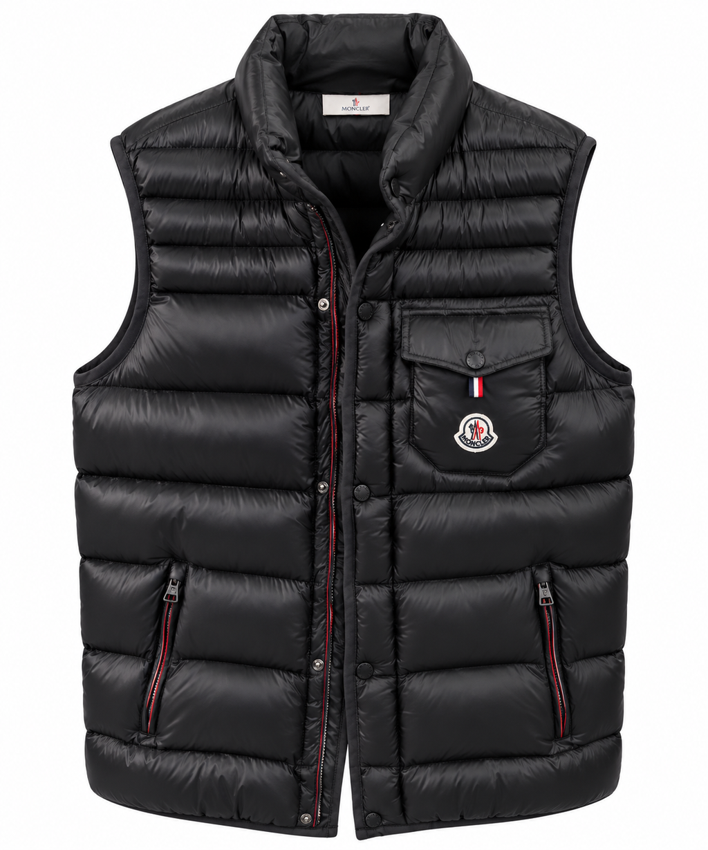 Moncler Black Quilted Puffer Vest