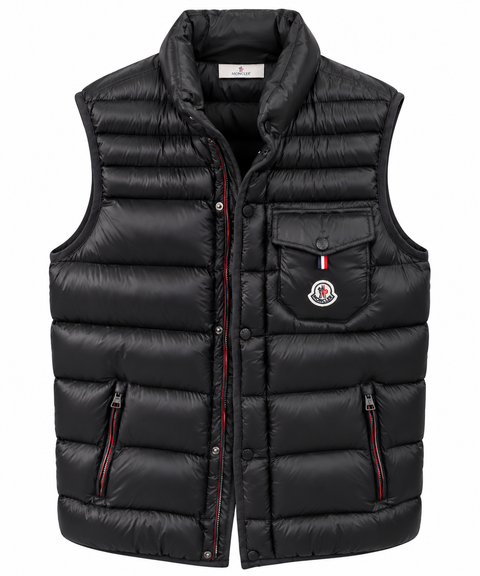 Moncler Black Quilted Puffer Vest
