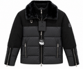 Moncler Fur Collar Quilted Puffer Jacket – Black