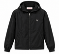 Valentino Black Hooded Windbreaker Jacket