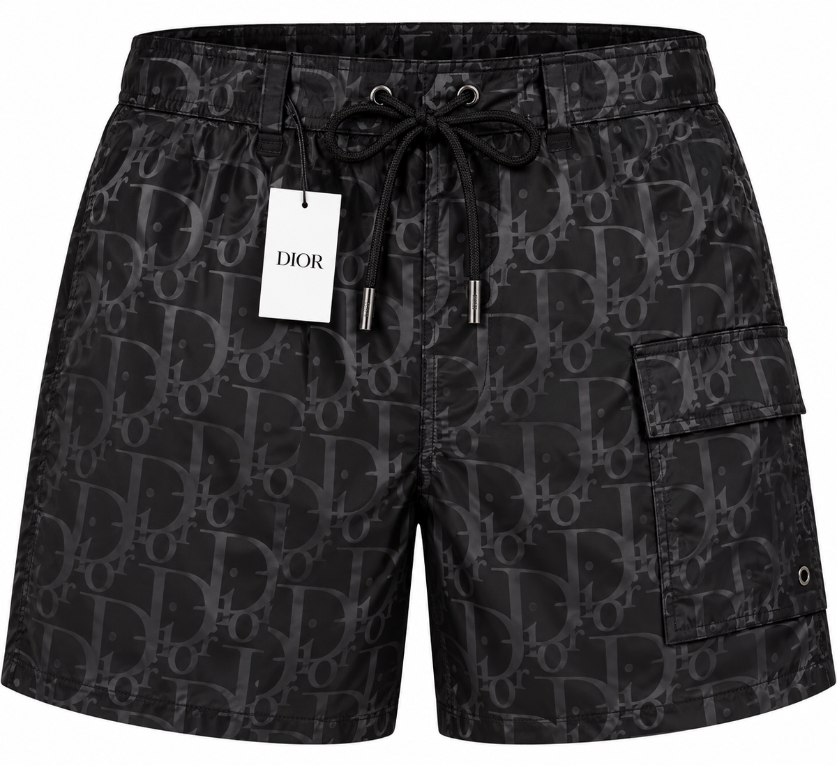 Dior Oblique Cargo Swim Shorts – Black