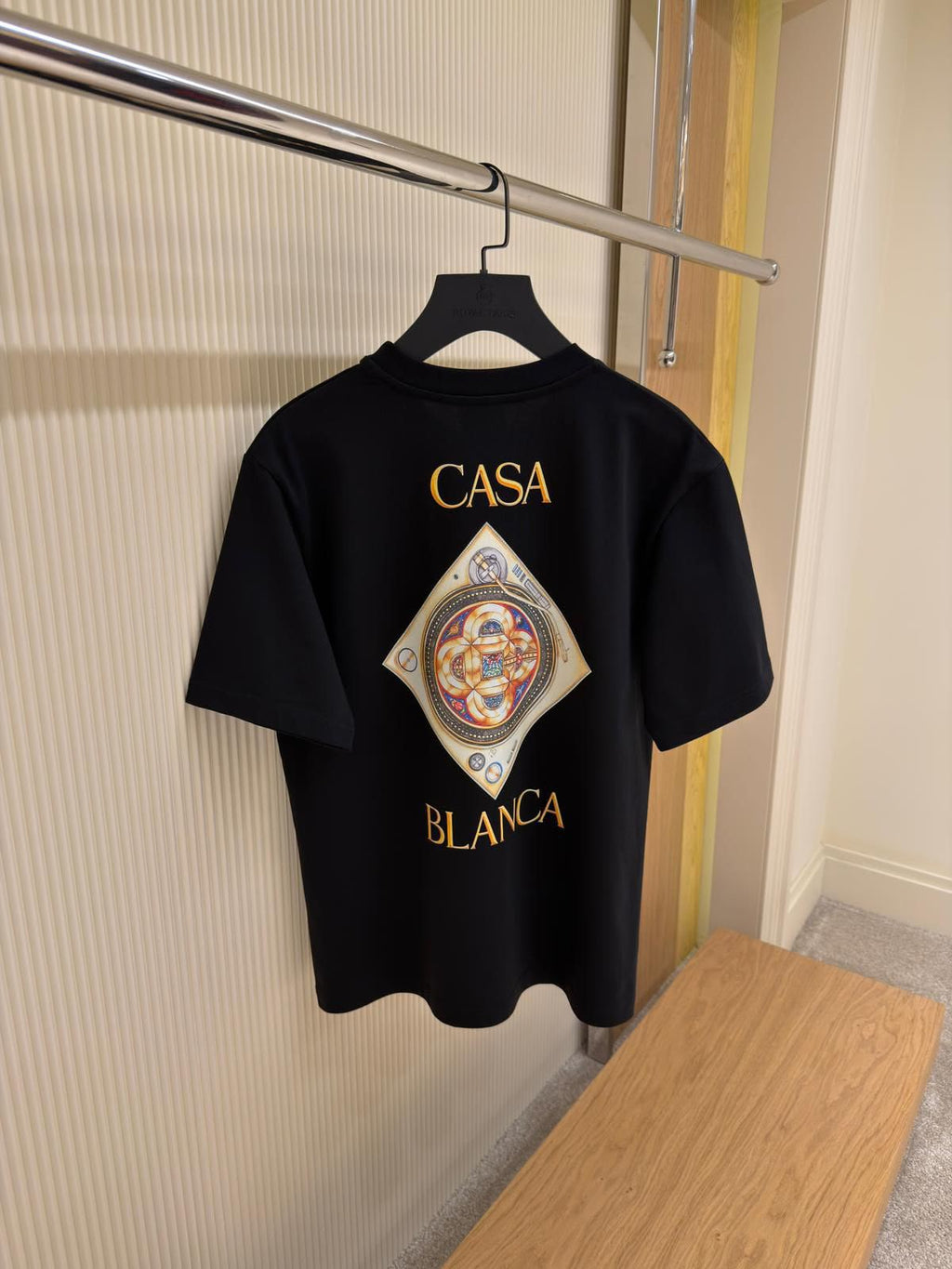 Casablanca Medallion Logo Crewneck T-Shirt – Black