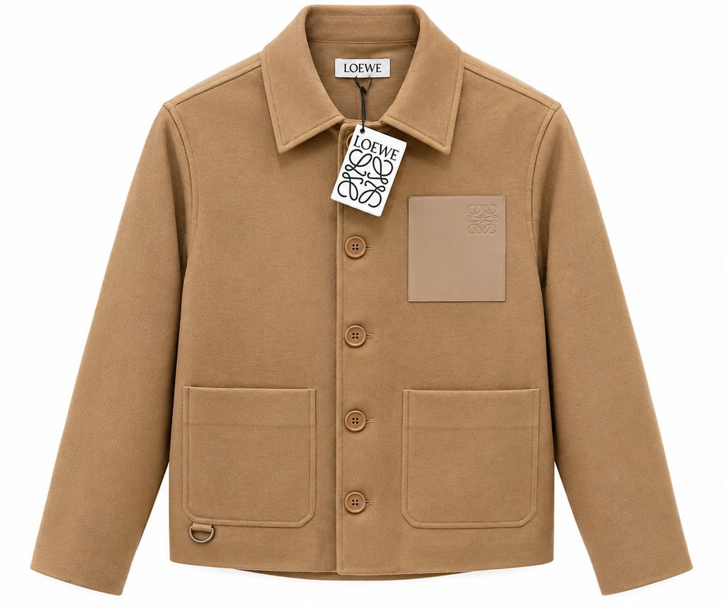 Loewe Anagram Patch Chore Jacket – Camel Beige