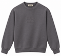 Miu Miu Charcoal Grey Embroidered Logo Sweatshirt