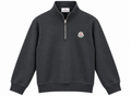 Moncler Dark Charcoal Grey Half-Zip Sweatshirt