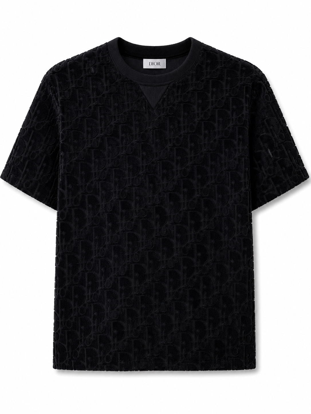 Dior Oblique Textured T-Shirt – Black