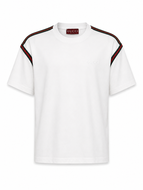 Gucci Web Stripe T-Shirt – White