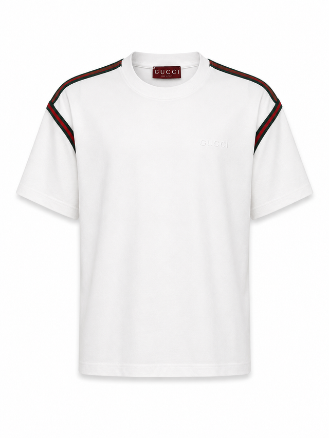 Gucci Web Stripe T-Shirt – White