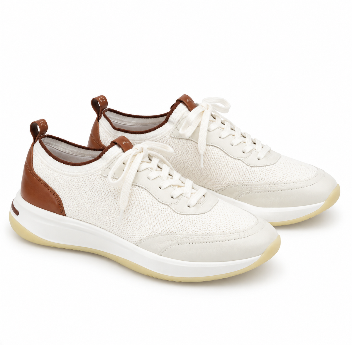 Loro Piana Summer Walk Sneakers – White & Tan