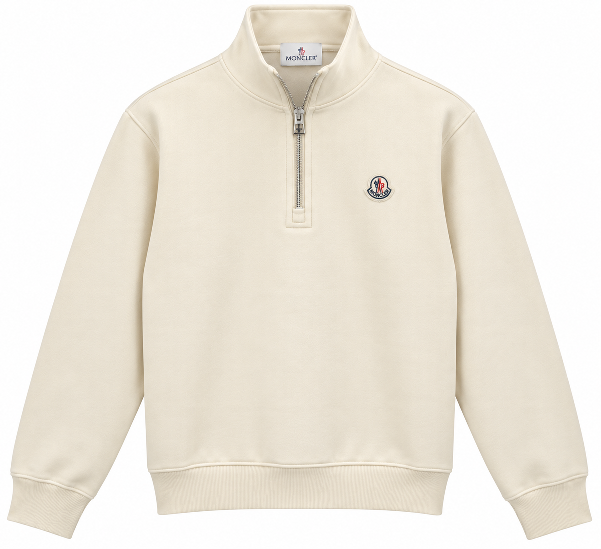 Moncler Half-Zip Sweatshirt – Cream