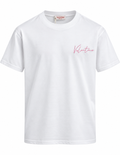 Valentino Signature Logo T-Shirt – White & Pink
