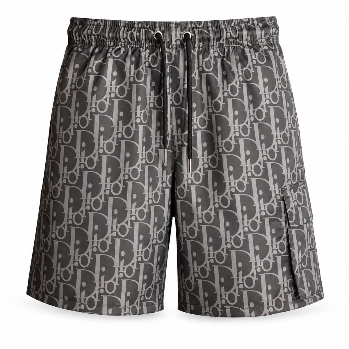 DIOR Monogram Swim Shorts – dark gray
