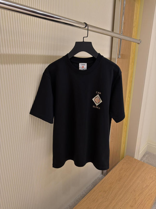 Casablanca Medallion Logo Crewneck T-Shirt – Black