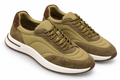 Loro Piana Mixed-Material Runner Sneakers – Olive & Taupe
