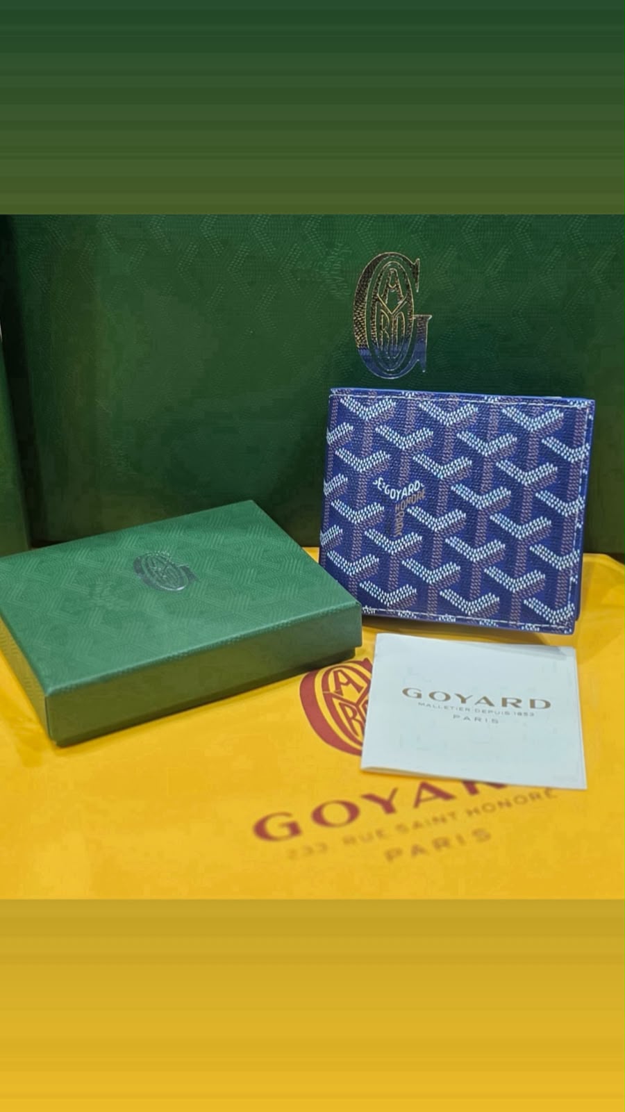 Goyard Victoire Wallet – Navy Blue