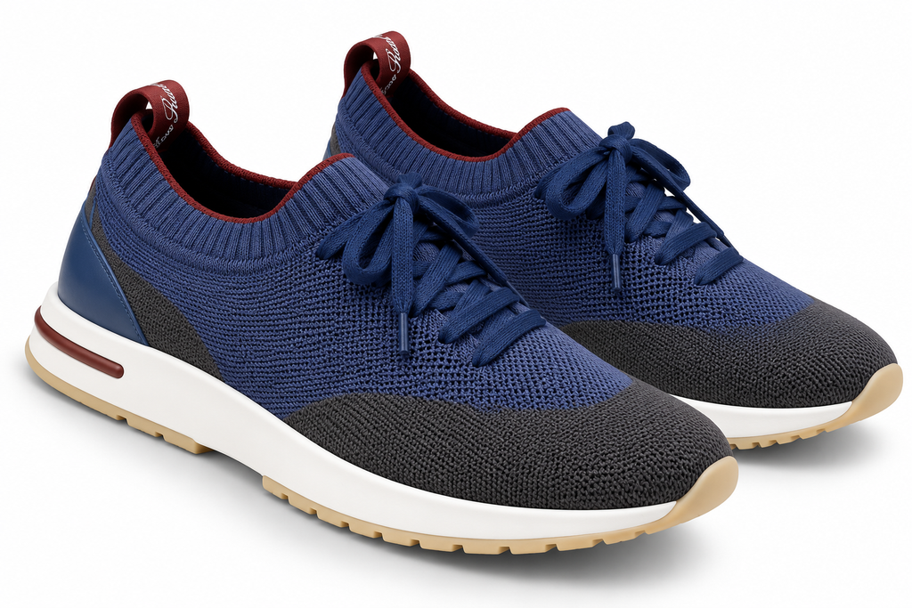 Loro Piana 360 LP Flexy Walk Sneakers – Navy & Charcoal