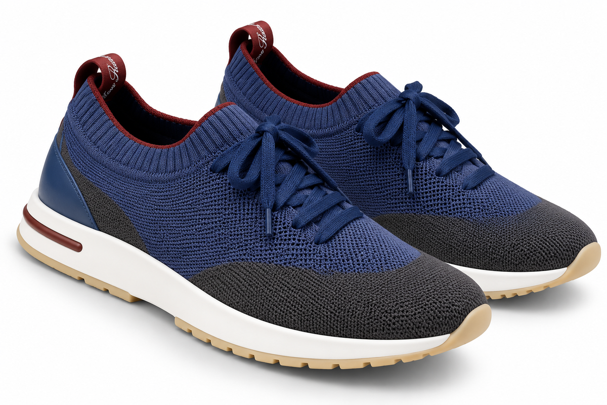 Loro Piana 360 LP Flexy Walk Sneakers – Navy & Charcoal